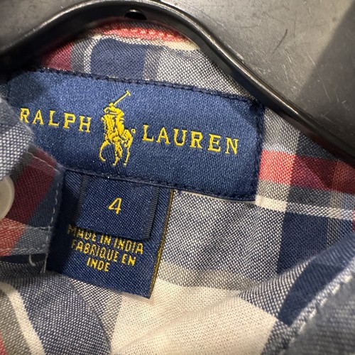 Ralph Lauren Boys Short Sleeve Plaid Shirt 100% Cotton Size 4 NWT - Picture 4 of 9