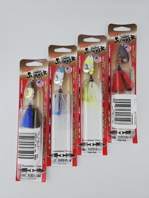 4x Mepps Low Price Bronze Slammer Premium Hand-Tied #3 Bucktail Spinner 