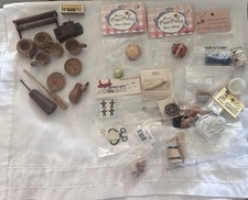 Vintage Dollhouse Miniatures Kitchen Set Accessories 35 Pieces mixed condition