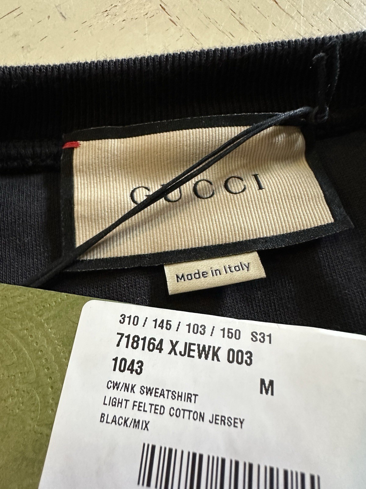 NWT $3980 Gucci Men's Sweatshirt Pullover Sweater Black/Gray Size M image 9