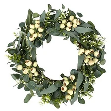 Eucalyptus Wreaths for Front Door 20 Inch Green Home Decor for Wall Porch 20in