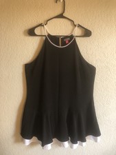 Vince Camuto Sleeveless Black & White Sheath Dress Size 12