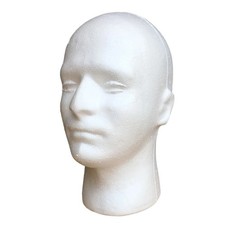 Lightweight Male Foam Mannequin Head Wig Display Stand for DIY Painting Hat Scar