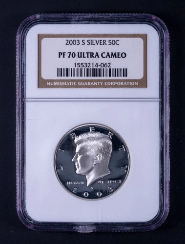 2003-S Silver Kennedy Half Dollar Proof NGC PF70 Ultra Cameo BB062