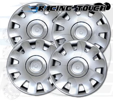 Wheel Cover Replacement Hubcaps 15" Inch Metallic Silver Hub Cap 4pcs Set #032