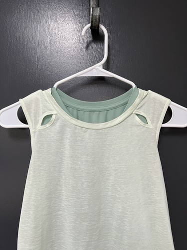 Athleta Girl Camisole Top Girls Size XL/14 Doubles Tank Green Sleeveless Shirt - Picture 2 of 5
