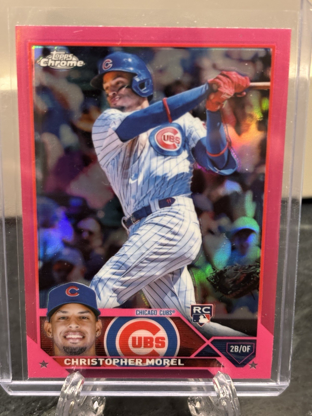 2023 Topps Chrome Pink Refractor Christopher Morel #198 Rookie RC