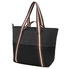 Beach Tote Bag Waterproof Sandproof Mesh Swiming Pool Bag with Zipper for Sum...