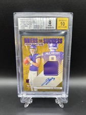 2024 Rookies & Stars JJ McCarthy #1 Dress For Success JY. /99 Auto BGS 8 Auto 10