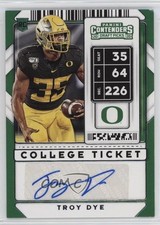 2020 Panini Contenders Draft Picks College Ticket Auto Troy Dye #230 Auto 0ud4