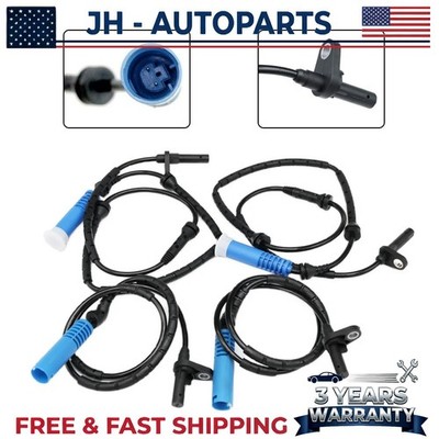 4pc ABS Wheel Speed Sensor For 2004-2010 BMW X3 E83 34523420330 34523420331