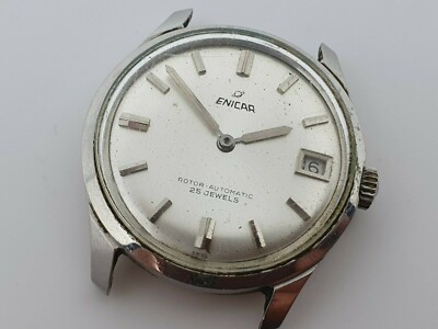 Vintage ENICAR watch cal 1145 automatic ref 125/007  needs attention