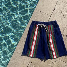 Gucci Men's Lounge Shorts - XL with Striped Design