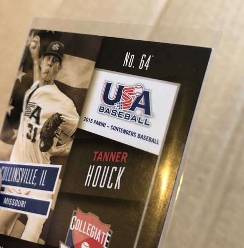 Tanner Houck 2015 Contenders USA National Auto RC #64 Playoff Ticket # 01/15 - Picture 6 of 8