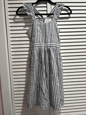 Gap Kids Striped Midi Racerback Dress Girls Size X Large Blue