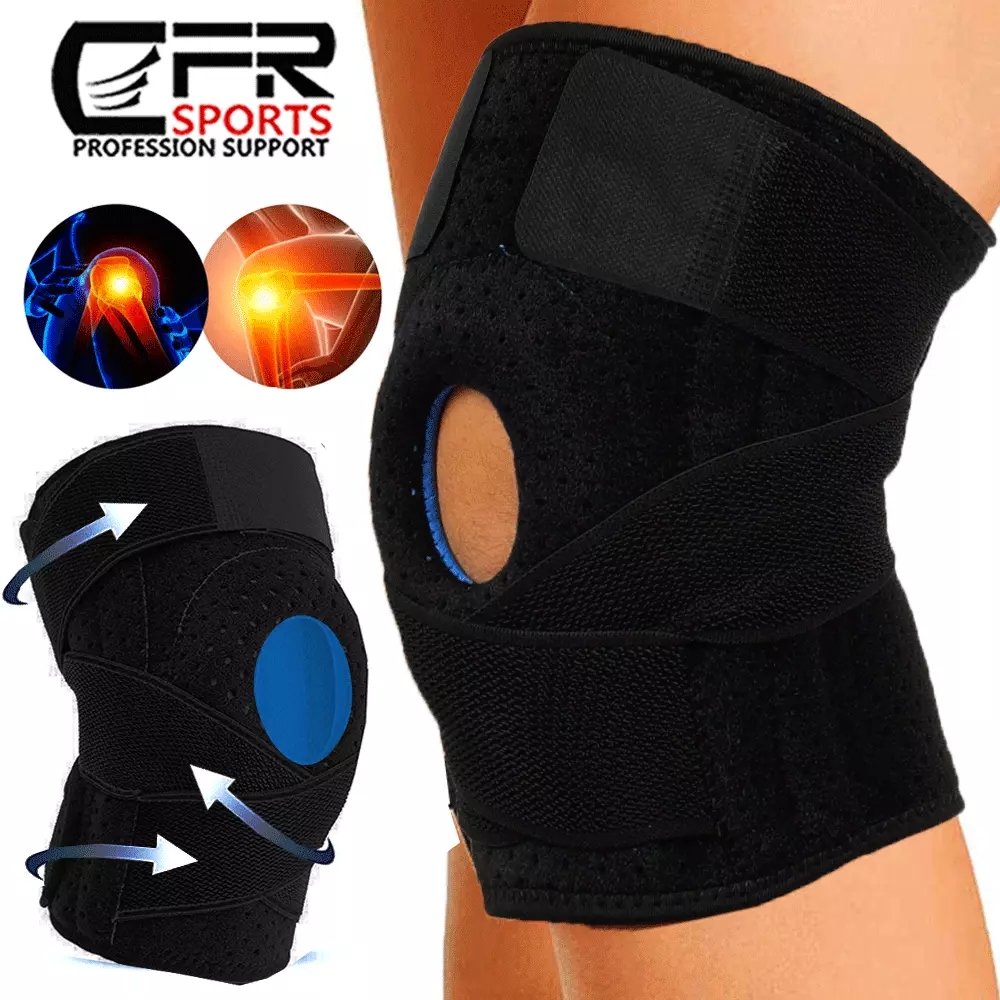 Knee Brace Compression Sleeve Support Sport Injury Pain Relief Arthritis Wrap