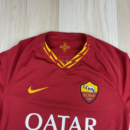 Maglia Nike Dri Fit Uomo Small Rossa Qatar Airways aj5559-613 Roma Calcio Calcio - Foto 3 di 13