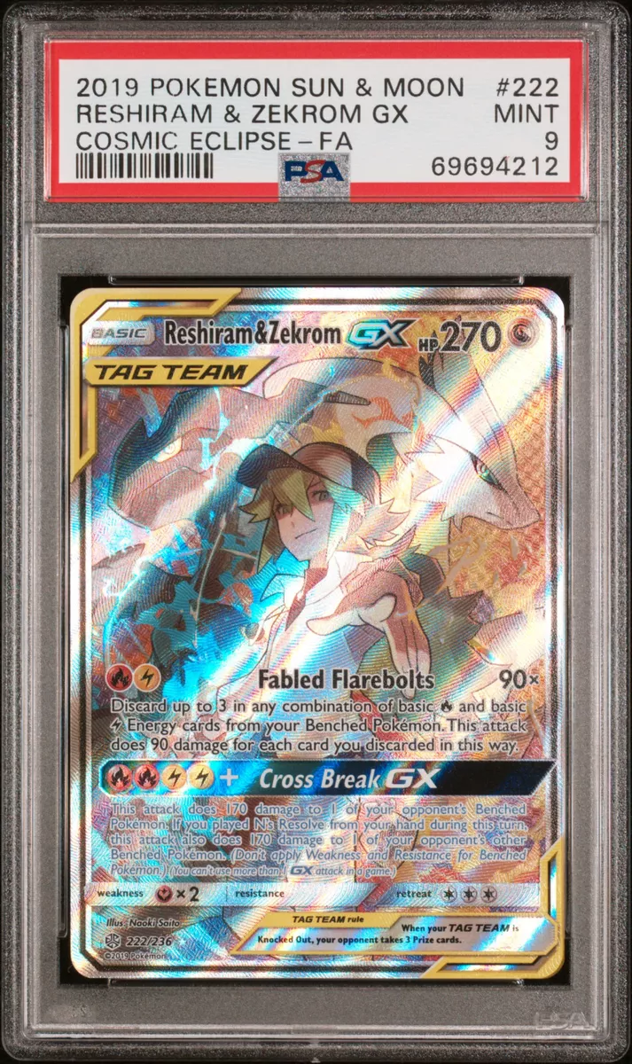 Reshiram & Zekrom GX (222/236) [Sun & Moon: Cosmic Eclipse]