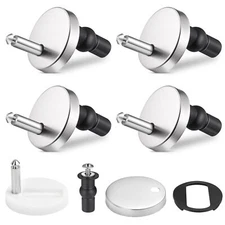 2 Toilet Seat Hinge Fixings Quick Release Rubber Expanding Bolts and Nuts Set