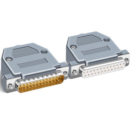DB25 25 WAY D SUB Male&Female Plug Connector With Grey Hood Housing Solder Type - Picture 6 of 14