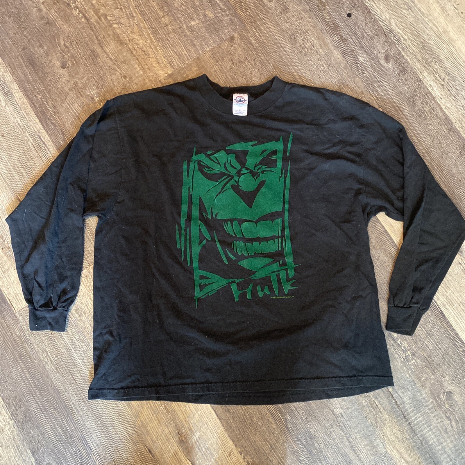 1999 Vintage Marvel Incredible Hulk Long Sleeve T Shi… - Gem
