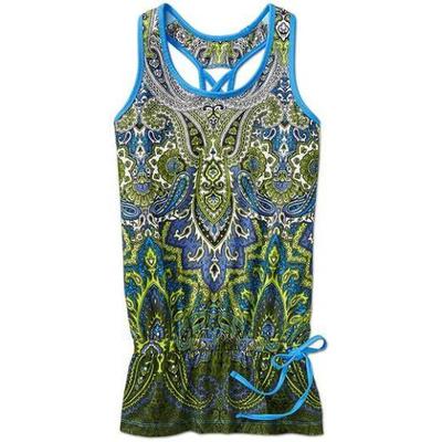 NWOT Athleta Tic Tac Toe Support Tank,Leaf green blooming SIZE S