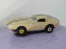 Vintage Aurora 1375 Cobra GT White with Black Stripes Slot Car Minty