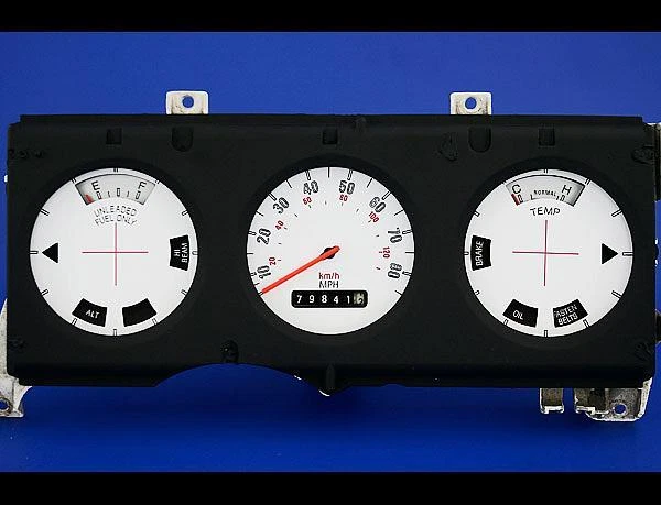 Medidores de cara blancos para Ford Thunderbird 1977-1979 sin tacómetro Foto 2 de 4