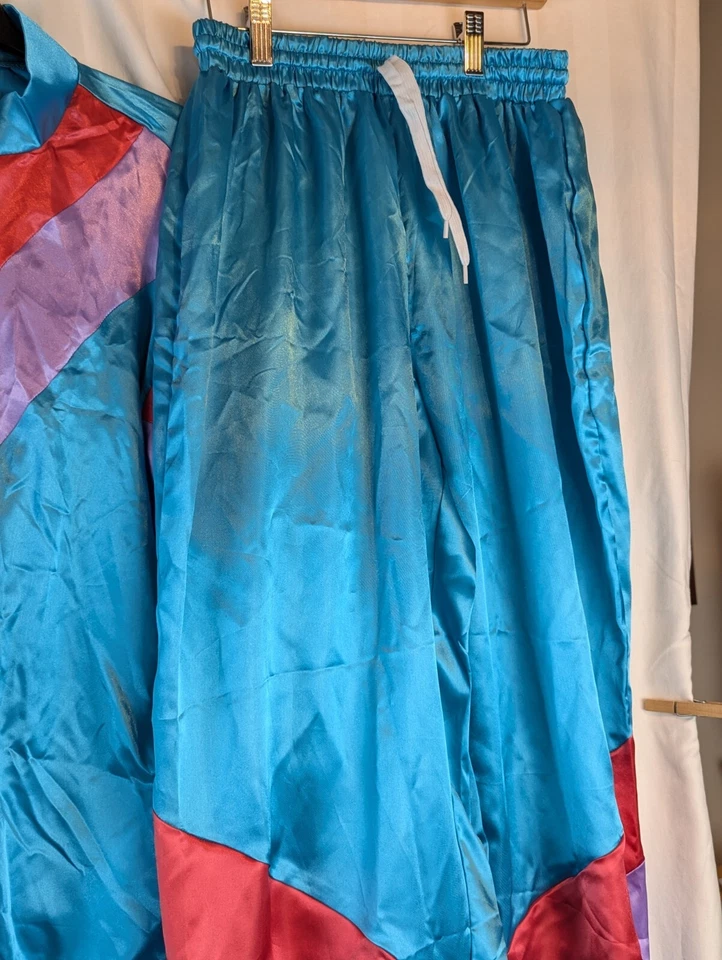 Traje de Pista Años 80 Adulto Unisex Disfraz de Halloween Talla Grande con Joyería/Caja Boom/Teléfono Foto 3 de 4