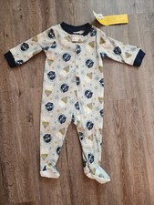 Disney Star Wars Darth Vader Christmas PJs Pajamas Zippered Baby Boy Size 9m