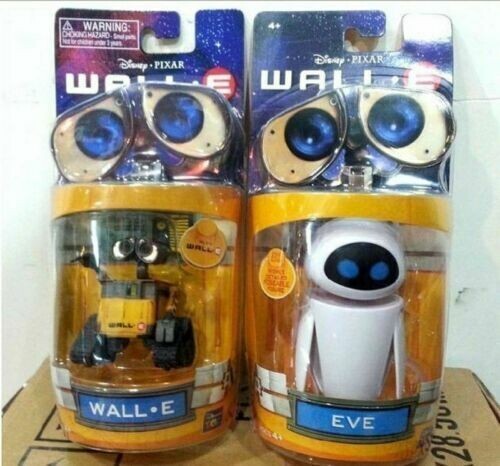 Disney Pixar Wall-E and Eee-Vah EVE Set of 2pcs Mini Robot Action Figure - Picture 2 of 4