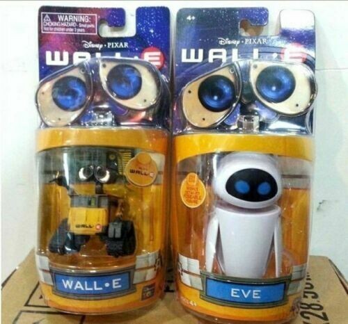 Disney Pixar Wall-E and Eee-Vah EVE Set of 2pcs Mini Robot Action Figure - Afbeelding 1 van 5