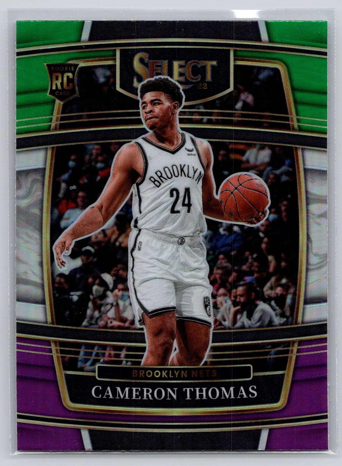 2021-22 Panini Select #21 Cameron Thomas Green White Purple Prizms