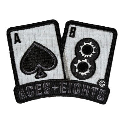 Aces And Eights Bullet Holes Patch, South Dakota Patches
