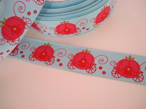 10 Yards Prinzessin Kutsche Ripsband 7/8" Band/Kürbis/Aschenputtel R106-Pink/Blau - Bild 4 von 4
