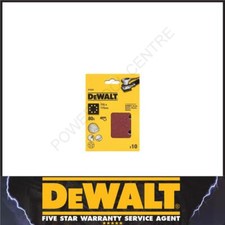 DeWalt DT3022 Pack of 10 1/4 115mm x 115mm 80 Grit Pre Punched Sanding Sheets