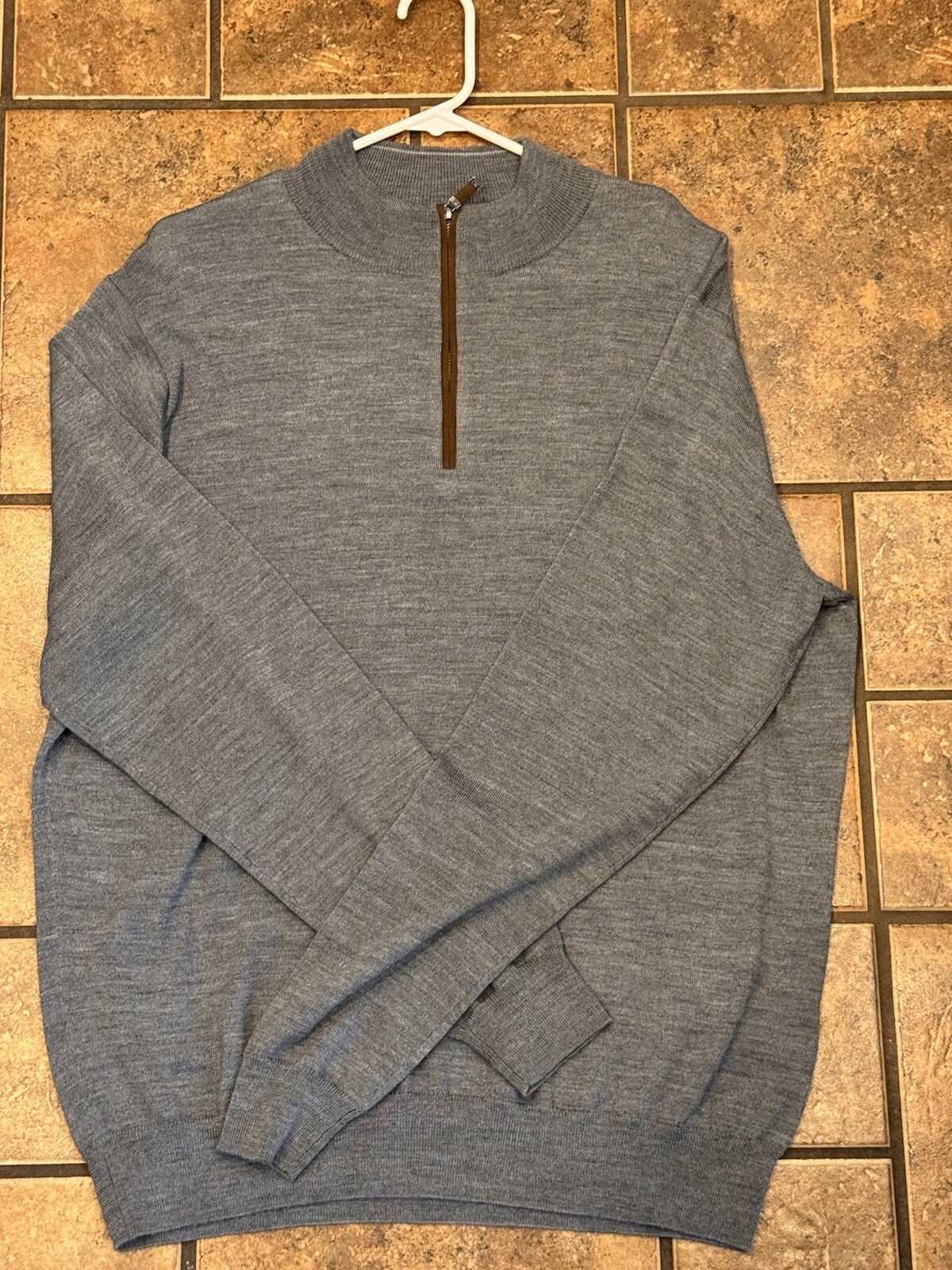 Peter Millar Excursionist Quarter Zip British Gre… - image 1