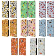 OFFICIAL emoji® PATTERNS 5 LEATHER BOOK WALLET CASE COVER FOR MOTOROLA PHONES