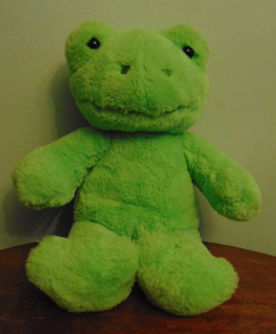 Build A Bear Workshop Spring Green Frog plush stuff animal toy 15 tall