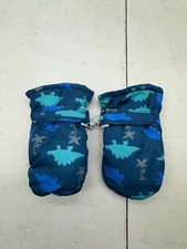 Shein Blue Dinosaur Graphic Print Mittens Boys Size Large