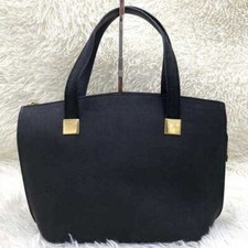 CELINE handbag tote leather black women's USED FROM JAPAN