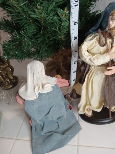 Vintage Exquisite Christmas Nativity Jesus Mary Joseph Clothtique Christian 10" - Picture 16 of 21