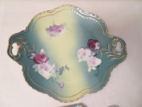 1898 China Company viktorianischer Stil Kuchenplatte und Serviermesser - Bild 2 von 11