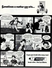 Vintage advertising print ad toothpaste GLEEM Chester's Lunch Mother Can Win 64