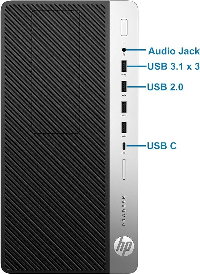 HP Windows 11 Desktop Computer i5 Tower 16GB RAM 512GB SSD Wi-Fi
