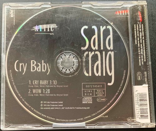 Cry Baby Von Sara Craig (1995,Single-CD) - Bild 3 von 4