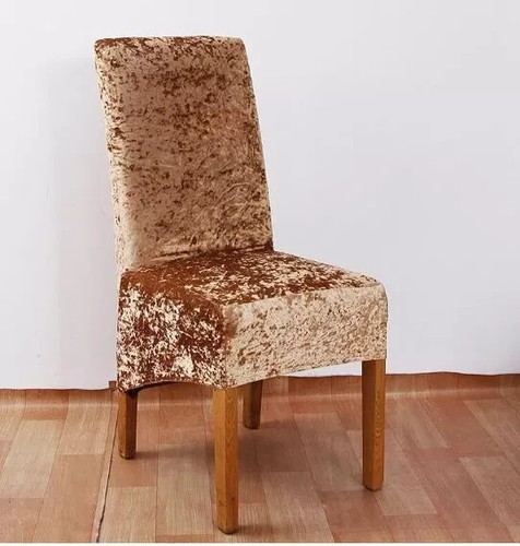 new Crushed Velvet Dining Chair Covers Stretchable Christmas Slipcover Decor - Picture 16 of 16