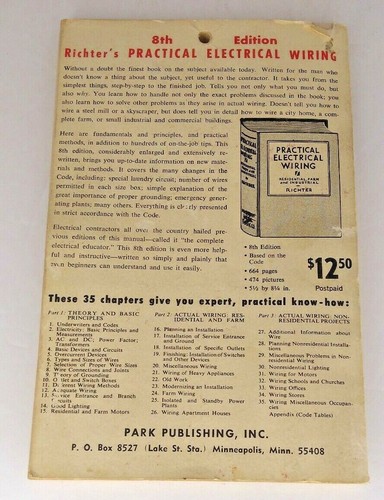 Vtg Wiring Simplified by H.P. Richter-30th Edition-1971 Illustrated - Picture 10 of 10