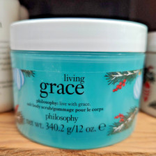 Philosophy LIVING GRACE Salt Body Scrub Exfoliate 12oz NEW
