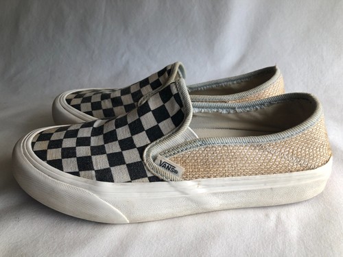 Vans Slip On SF Ultra Cush Black White Check Sneakers Mens 6.5 Womens 8